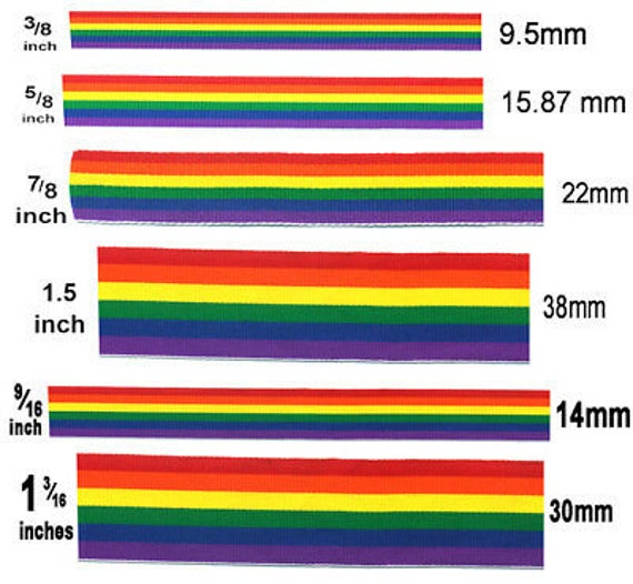 Nastro Della Pace Arcobaleno In Tessuto Gros Grain - Foto 12