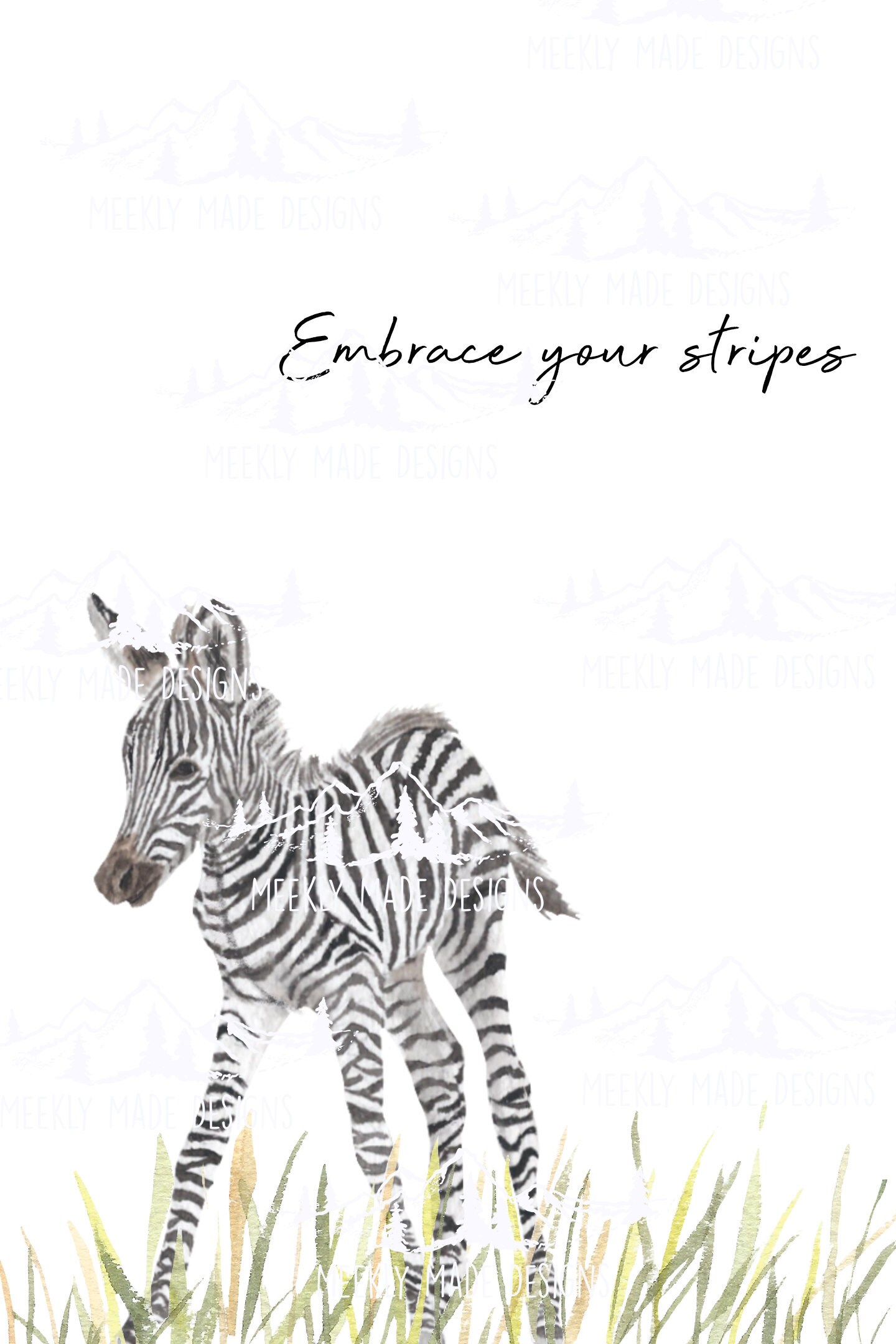 Baby Zebra Nursery Print Nursery Decor Etsy