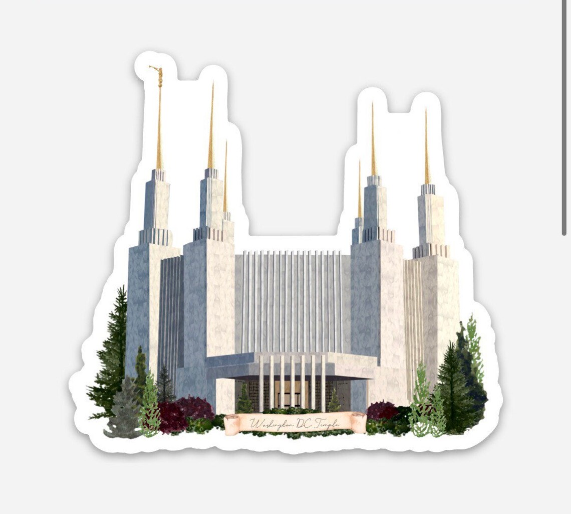 Washington DC Temple Sticker Die Cut Stickers Washington DC | Etsy