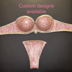 Red Rhinestone Bra 