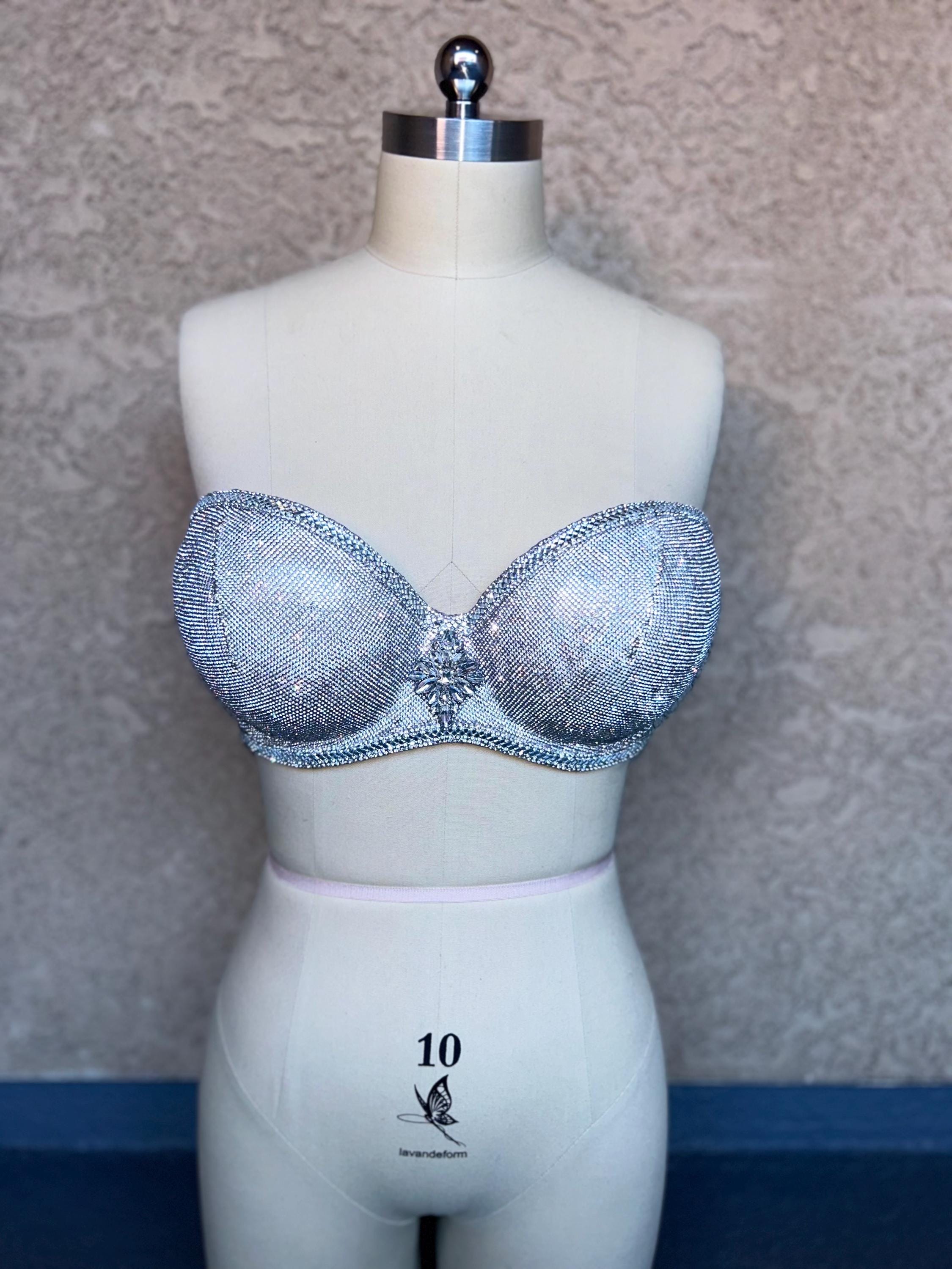 Custom Rhinestone Bra and Bikini Bottoms