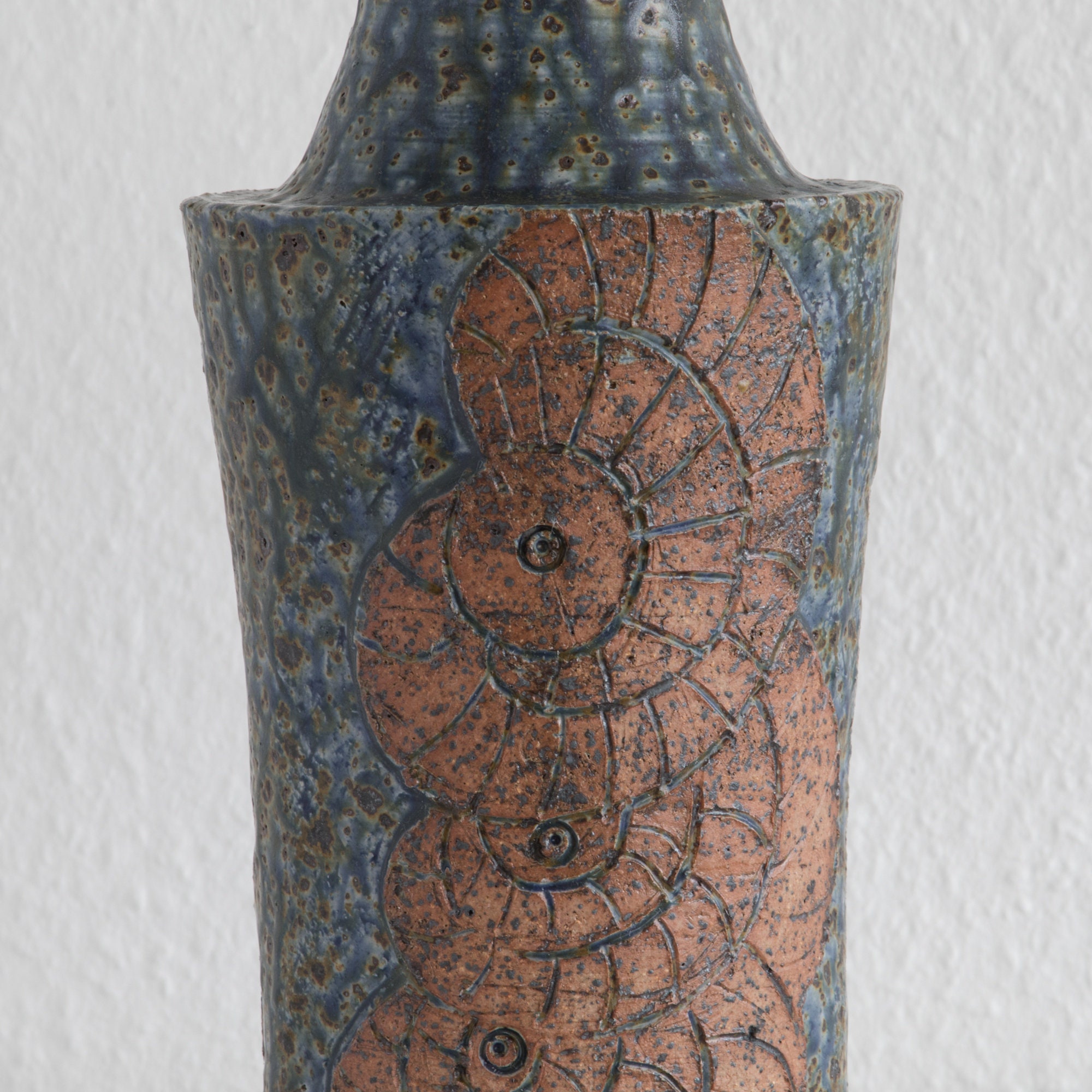 Pied De Lampe En Céramique Lene Regius Studio Danemark - Années 60 - Danish Vintage
