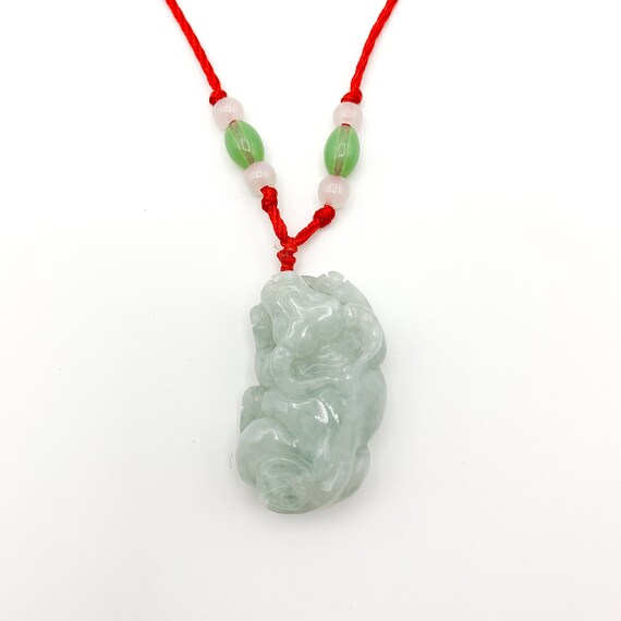 Chinese zodiac jade necklace clearance