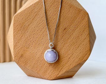 Colgante de jade Lavender Bliss, jadeíta púrpura, oro blanco de 18 quilates y diamantes, SHWQ-0424-1723086059