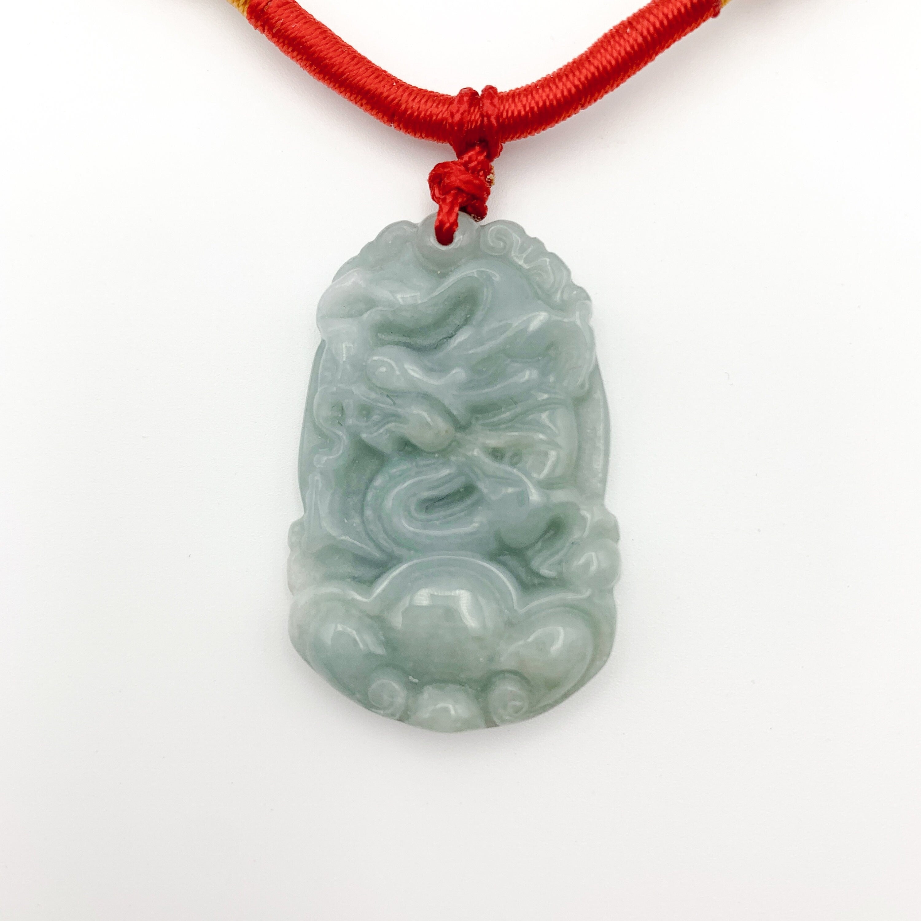 翡翠の龍の彫刻入りペンダントネックレス、YW-0110-1646545905 - Etsy 日本