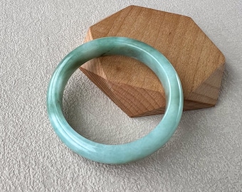 57.8 mm Green Jadeite Jade Bangle, Burmese Grade A Jadeite Jade, MDPK-0123-1706327336