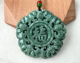 天然翡翠 福瓜 如意蝙蝠 彫刻ペンダント｜手編み仕立て｜37×16×17mm il_340x270.4440183020_3828.jpg