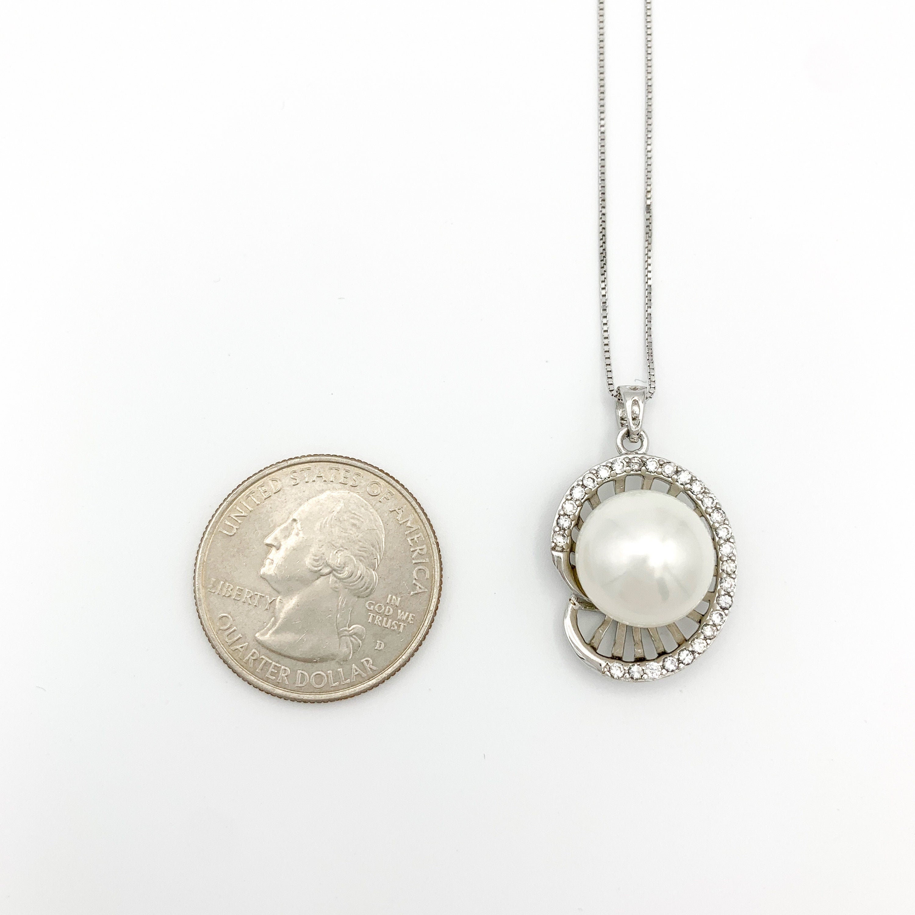 Sterling Silver Natural Freshwater Pearl Necklace, Pearl