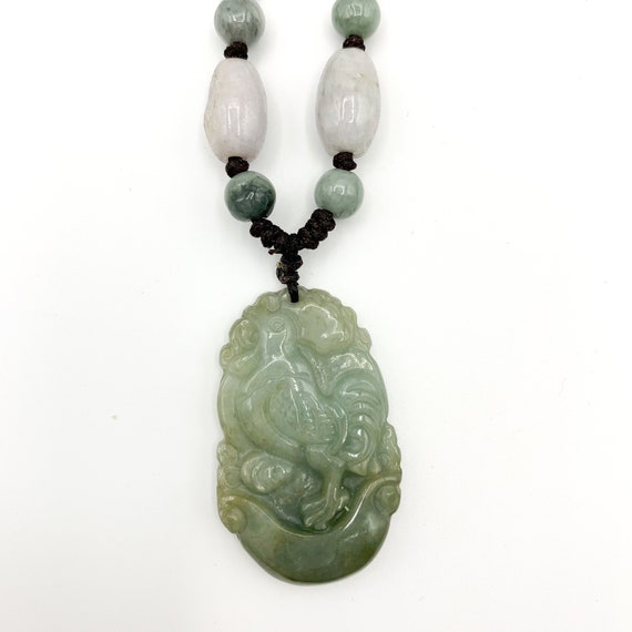 Jadeite Jade Rooster Chicken Chinese Zodiac Carved Pendant | Etsy