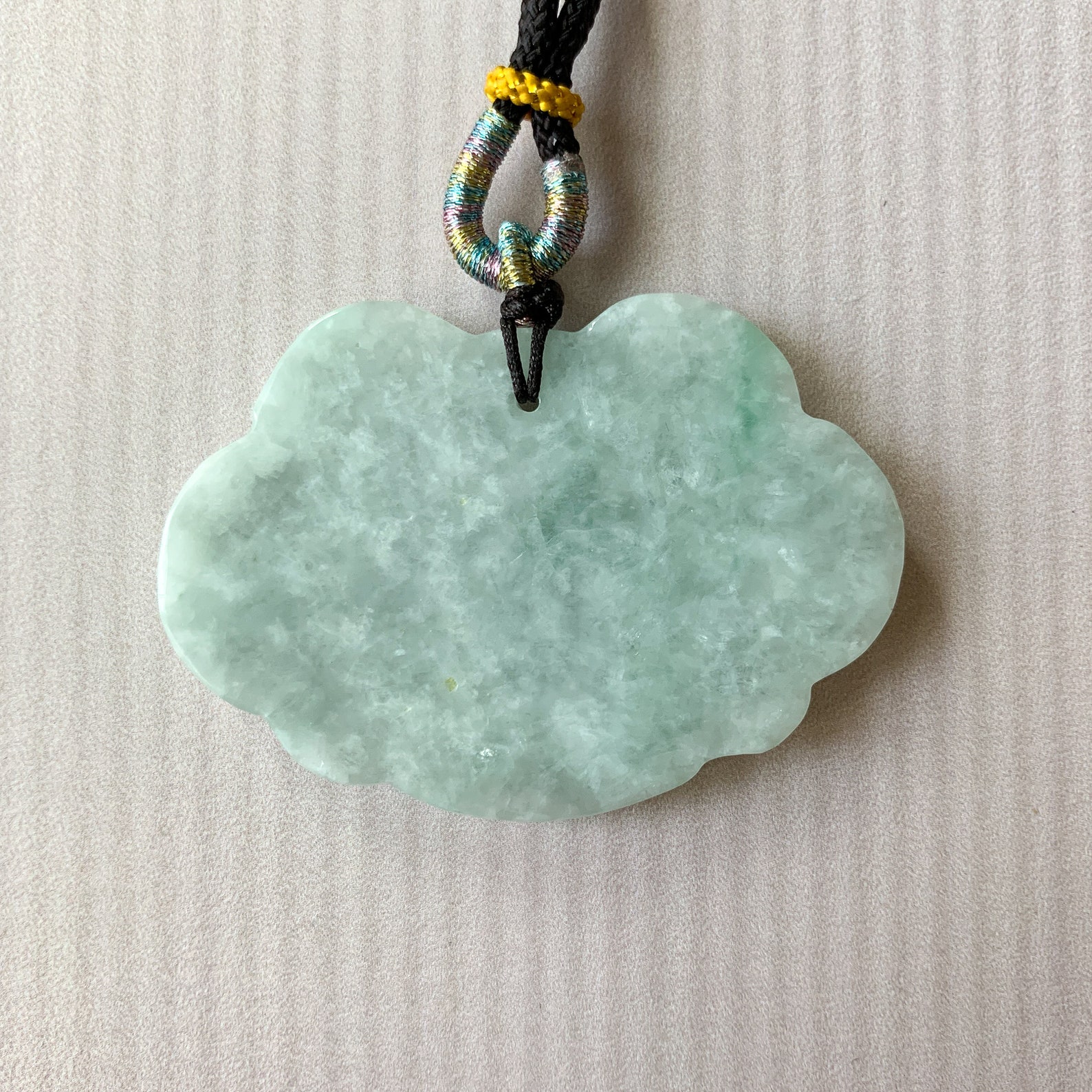 Large Jadeite Jade Longevity Lock Carved Necklace 长命锁 - Etsy