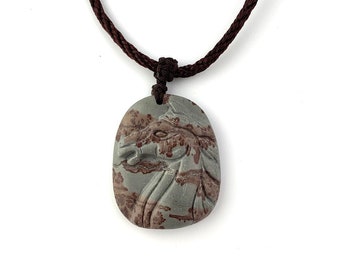 Natural Stone Horse Zodiac Carved Necklace, Horse Pendant, Horse Zodiac, Chinese Zodiac, YW-0110-1647115879