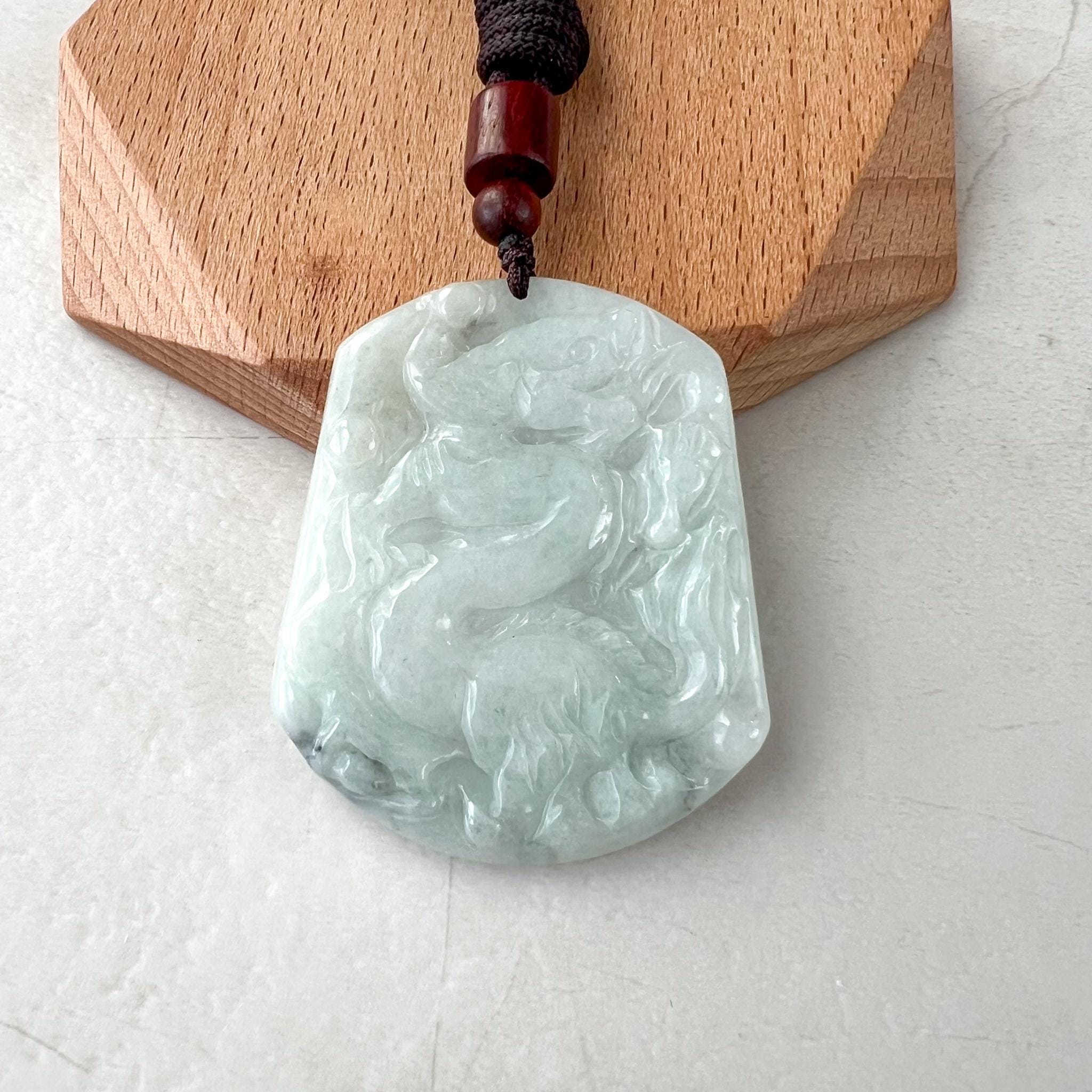 Pendentif En Or 18 Carats Avec Jade - Poids 4,52 G, Occasion