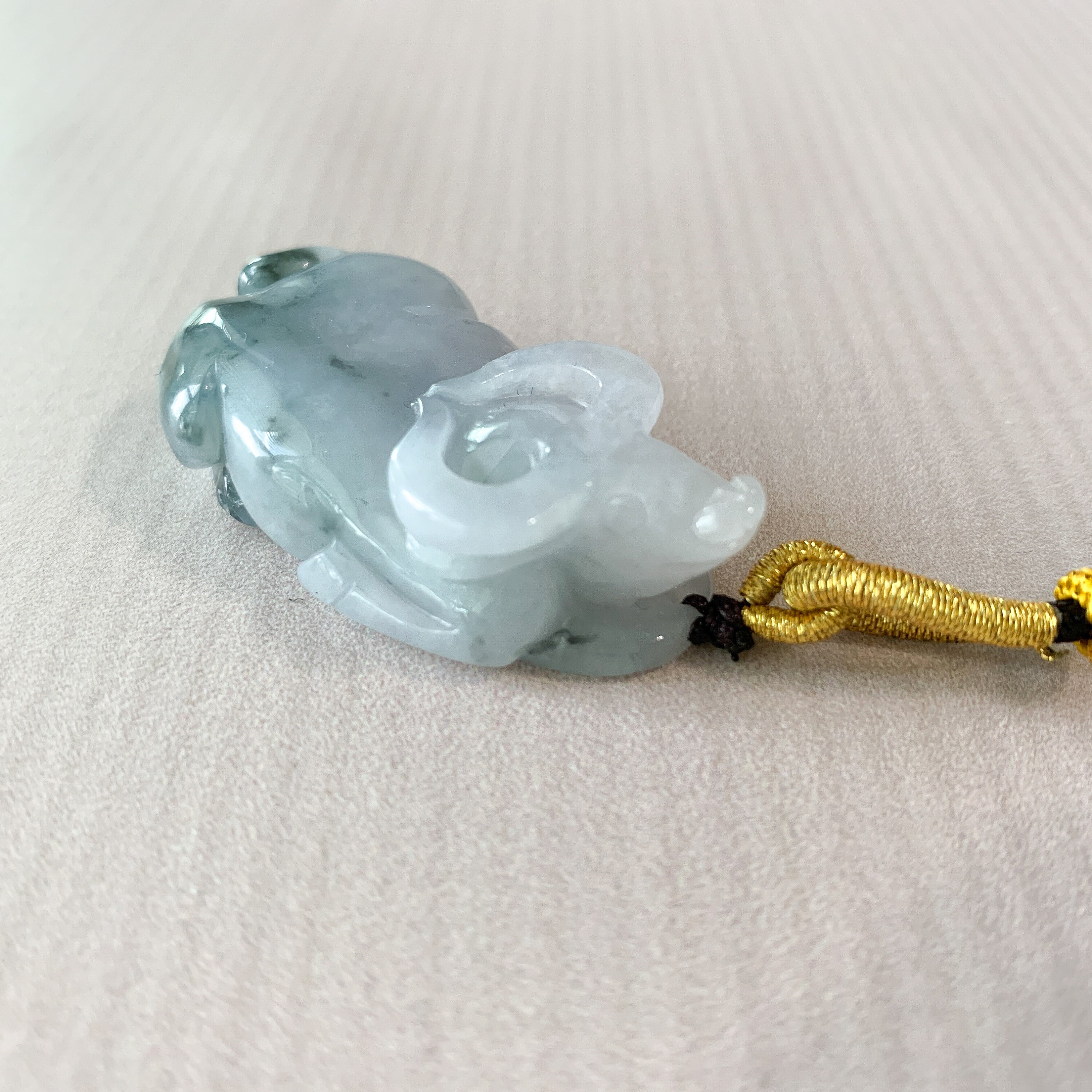 Large Jadeite Jade Ox Bull Cow Chinese Zodiac Red Carved Etsy