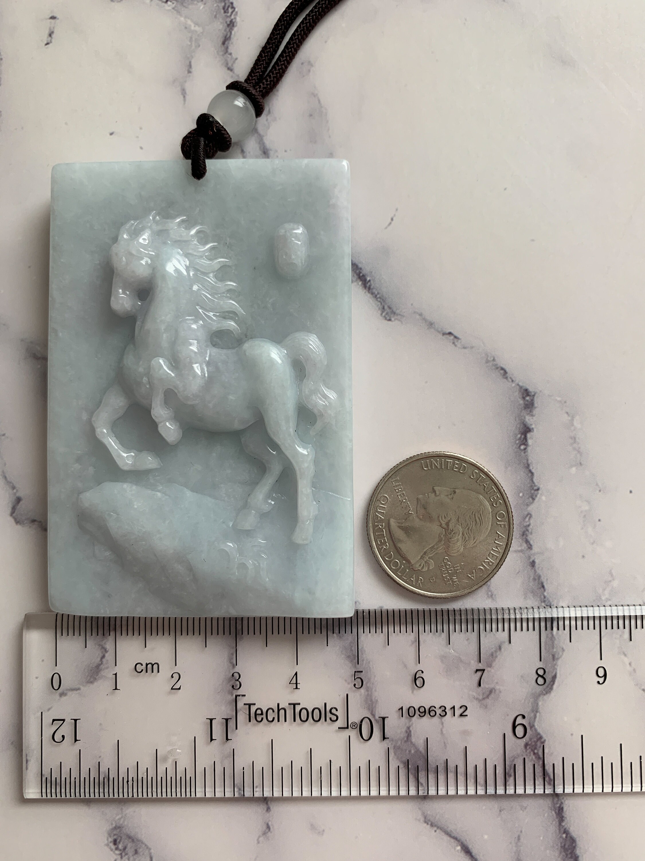 Large Horse Jade Jadeite Chinese Zodiac Carved Pendant Etsy