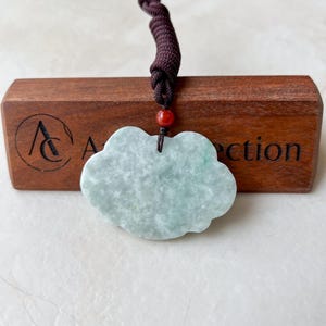 Large Jadeite Jade Longevity Lock Carved Necklace, 长命锁, YJ-0321-0396542 ...