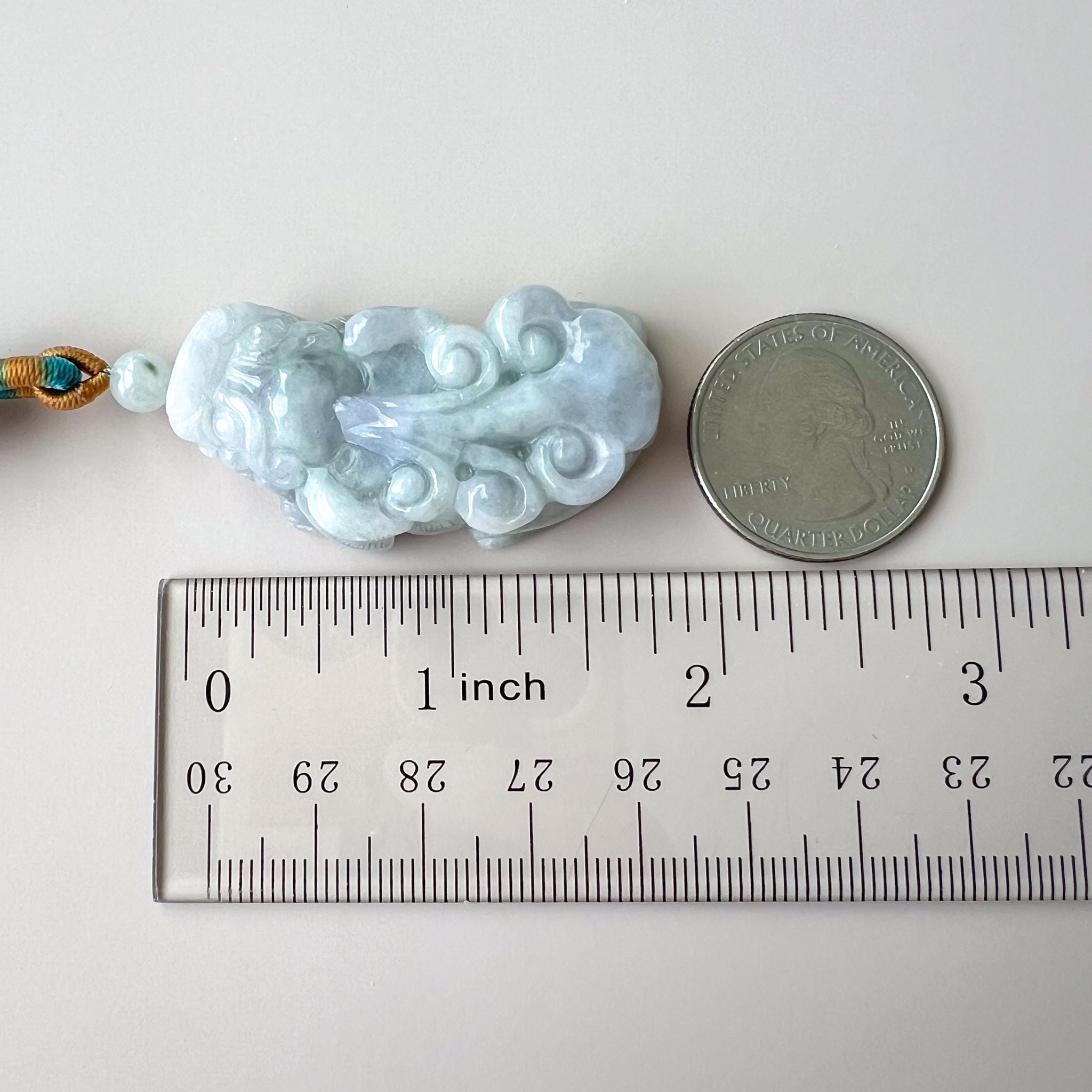Light Green Purple Jadeite Jade, Dragon Pixiu Pi Xiu, 貔貅, Dragon