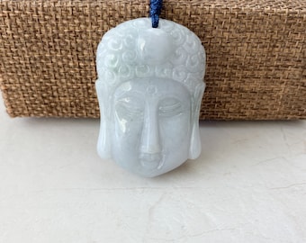 Jadeite Jade Double Face Buddha Carved Pendant Amida Amitabha Buddha, YW-0110-1646516094