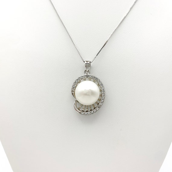 Sterling Silver Natural Freshwater Pearl Necklace, Pearl
