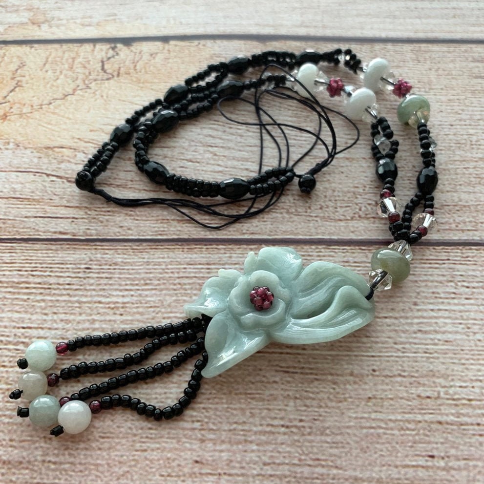 Jade flower jewelry online