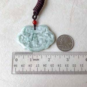 Large Jadeite Jade Longevity Lock Carved Necklace, 长命锁, YJ-0321-0396542 ...