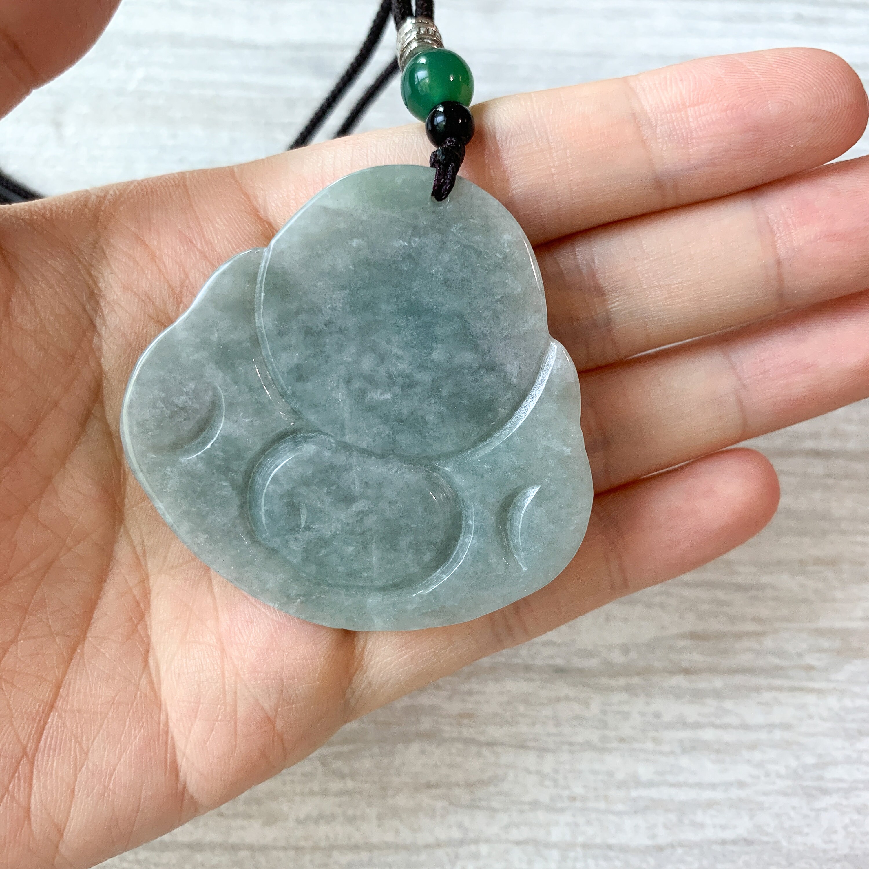 Großer grüner Jadeit Jade Happy Buddha Geschnitzter Jadeit | Etsy