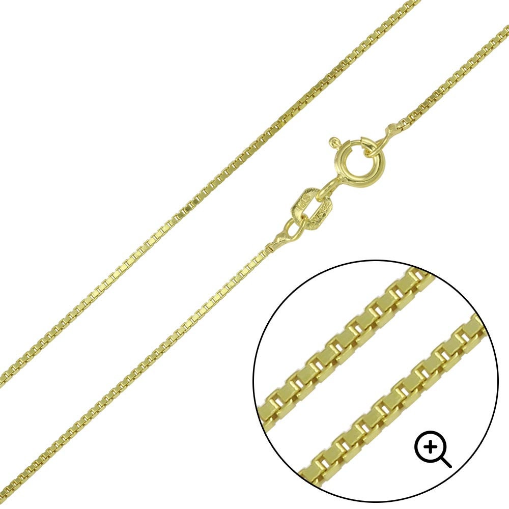 Trendor Silver Necklace 925 Silver Round Box Chain 1.5 Mm