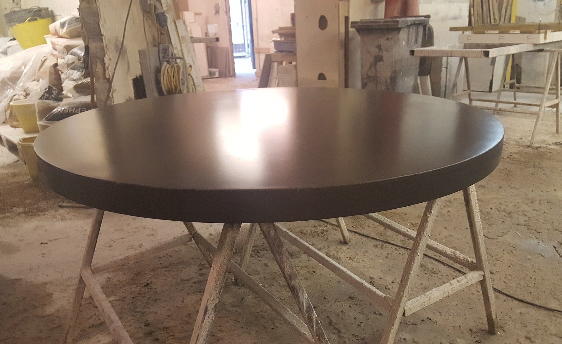 Concrete round coffee/dining table top no legs Etsy