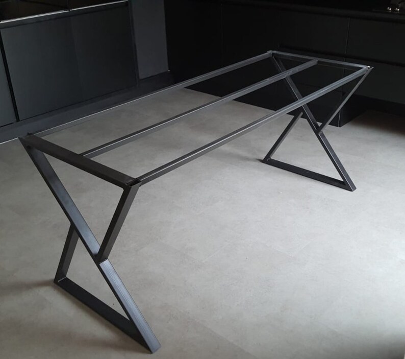 Concrete dining table with steel legs / Custom sizes / Custom Etsy