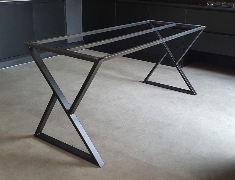 Concrete Dining Table With Steel Legs / Custom Sizes / Custom Etsy