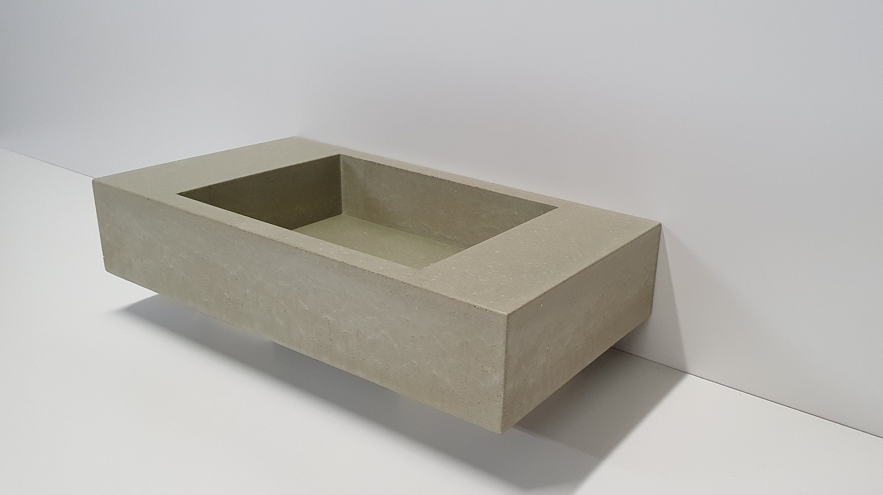 Lavabos/lavabos inclinados de hormigón del baño con inserto de | Etsy