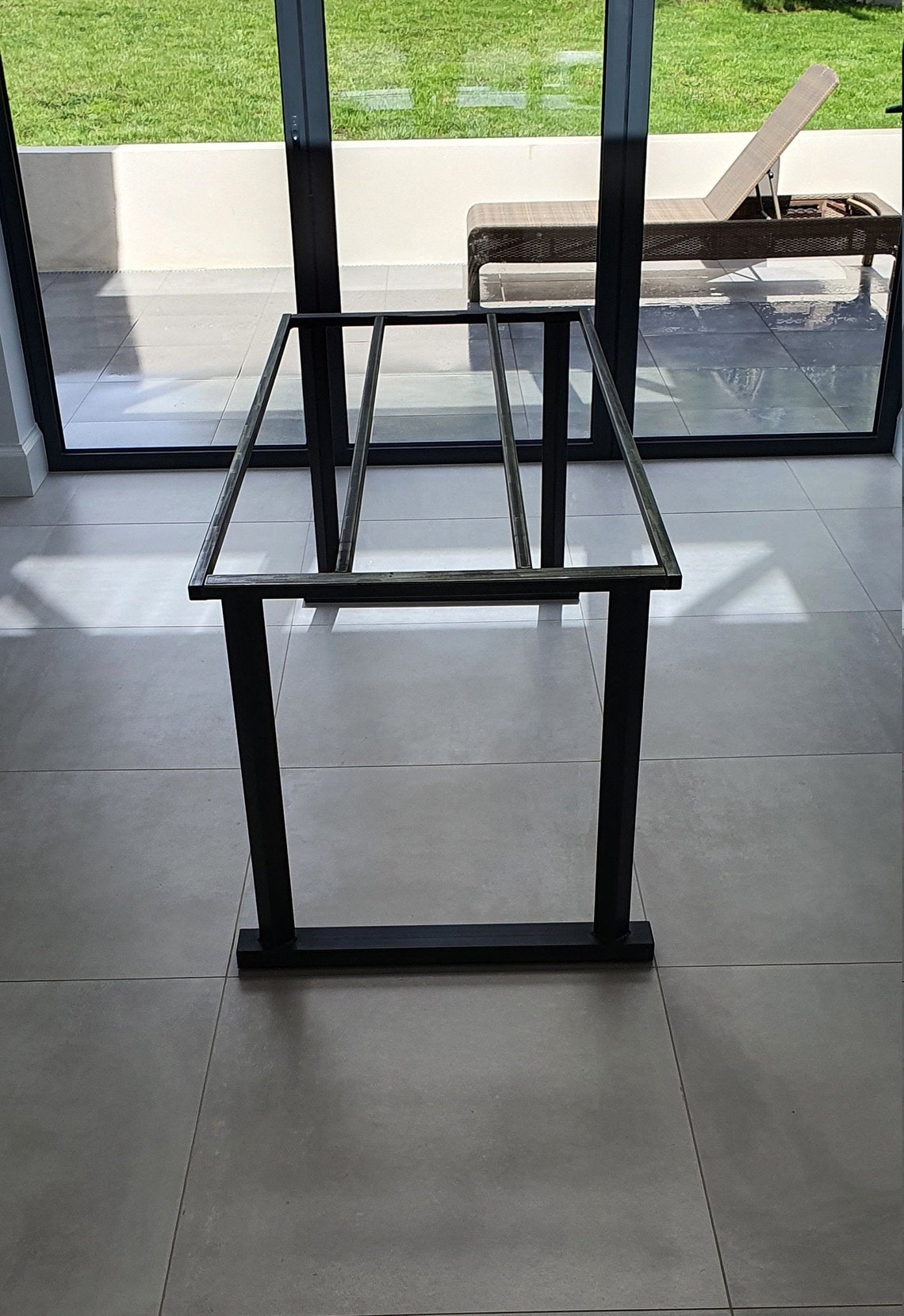 Concrete dining table with steel legs / Custom sizes / Custom Etsy