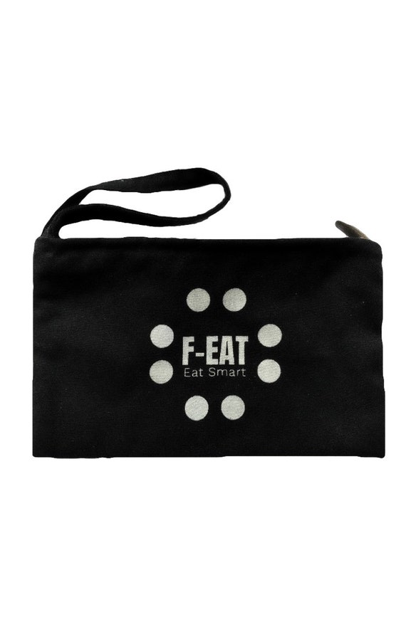 Black Cotton Bag and Organiser for Make Up, Keys, Phone and Money