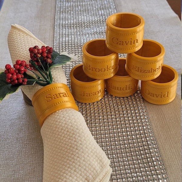 Personalized Napkin Ring, Custom Napkin Ring, Napkin Holder, Wedding, Bridal Shower, Birthday, Family Reunion, Thanksgiving