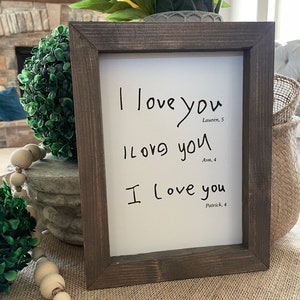 RESTOCK- 4" X 6" Laser-engraved Handwriting/Message Sign  | Mother’s Day | Father’s Day | Valentine's Day | Capture A Moment in Time