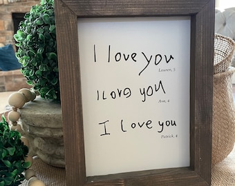 RESTOCK - 8" X 10" Laser-engraved Handwriting/Message Sign | Mother’s Day | Father’s Day | Valentine's Day | Capture A Moment in Time