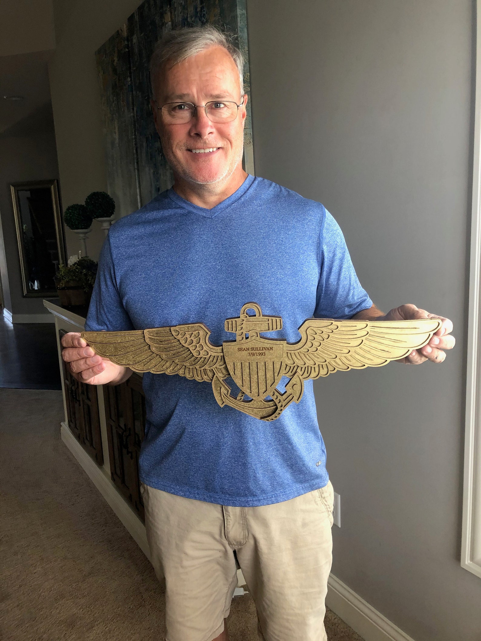 Naval Aviator Gold Wings Navy Pilot Wings Marine Personalized Pilot