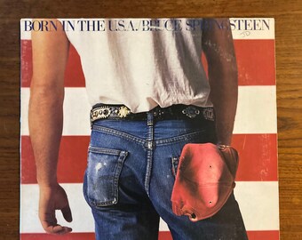 Bruce Springsteen – Born In The U.S.A. "I'm On Fire" "Cover Me" "Glory Days" "Dancing In the Dark" 1984 Vinyl Record Album LP The Boss