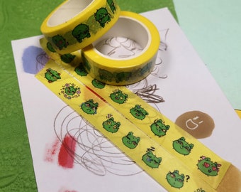 Prickles Emoticon Washi Tape - Cat washi tape- Emote Washi tape, Planner and Journal Tape