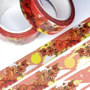 Warmes cuppa Teetasse Drachen Washi Tape- Fantasy Washi Tape- Drachen Washi Tape, Planer und Journal Tape