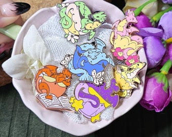 Tasse à thé Dragon Cafe Collection d'épingles en émail : épingles de dragon magiques