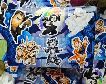 Jellicle cats . cats the musical inspired  Sticker Sheet . Glossy Vinyl A6