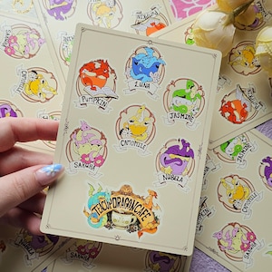 Teacup dragon cafe -  sticker sheet a6 - teacupdragons-  Stickers - dragon  Sticker Sheet - Vinyl Stickers- Planner Journal
