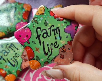 Farm Life- star shaped badge- Cottagecore- Stardew vibes - Sophiralou