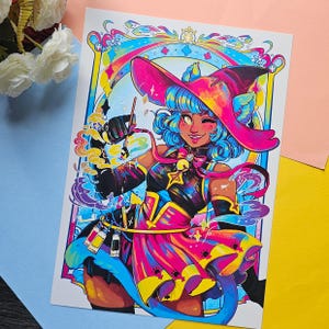 CMYK Witch - colour witch- CMYK- Print  A4