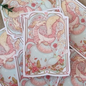 Joy of tea Teacup Dragon Sticker