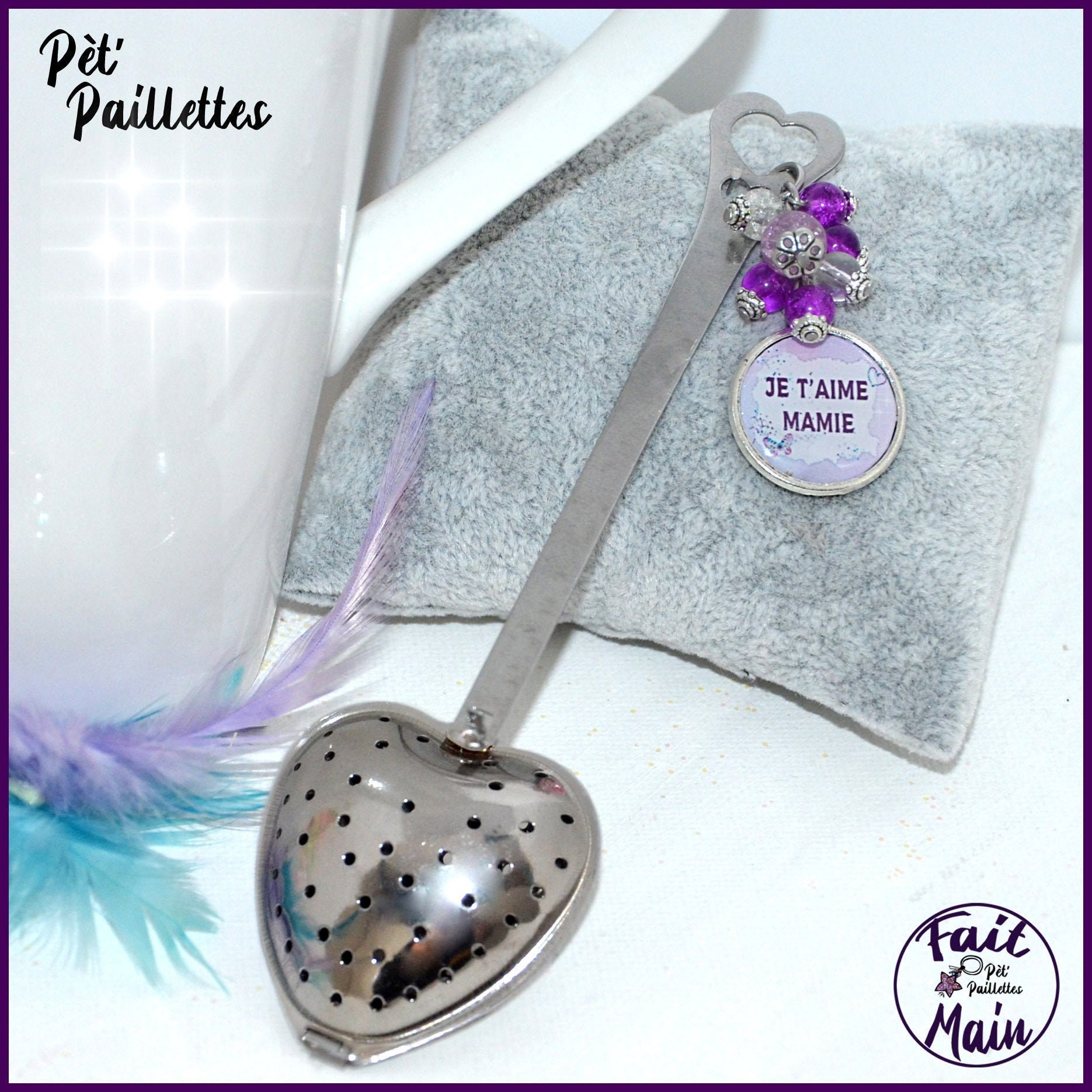 Cuillere A The ou Tisane, Diffuseur Thé Infuseur Boule Message, Je T Aime Mamie, Idee Cadeau Origina