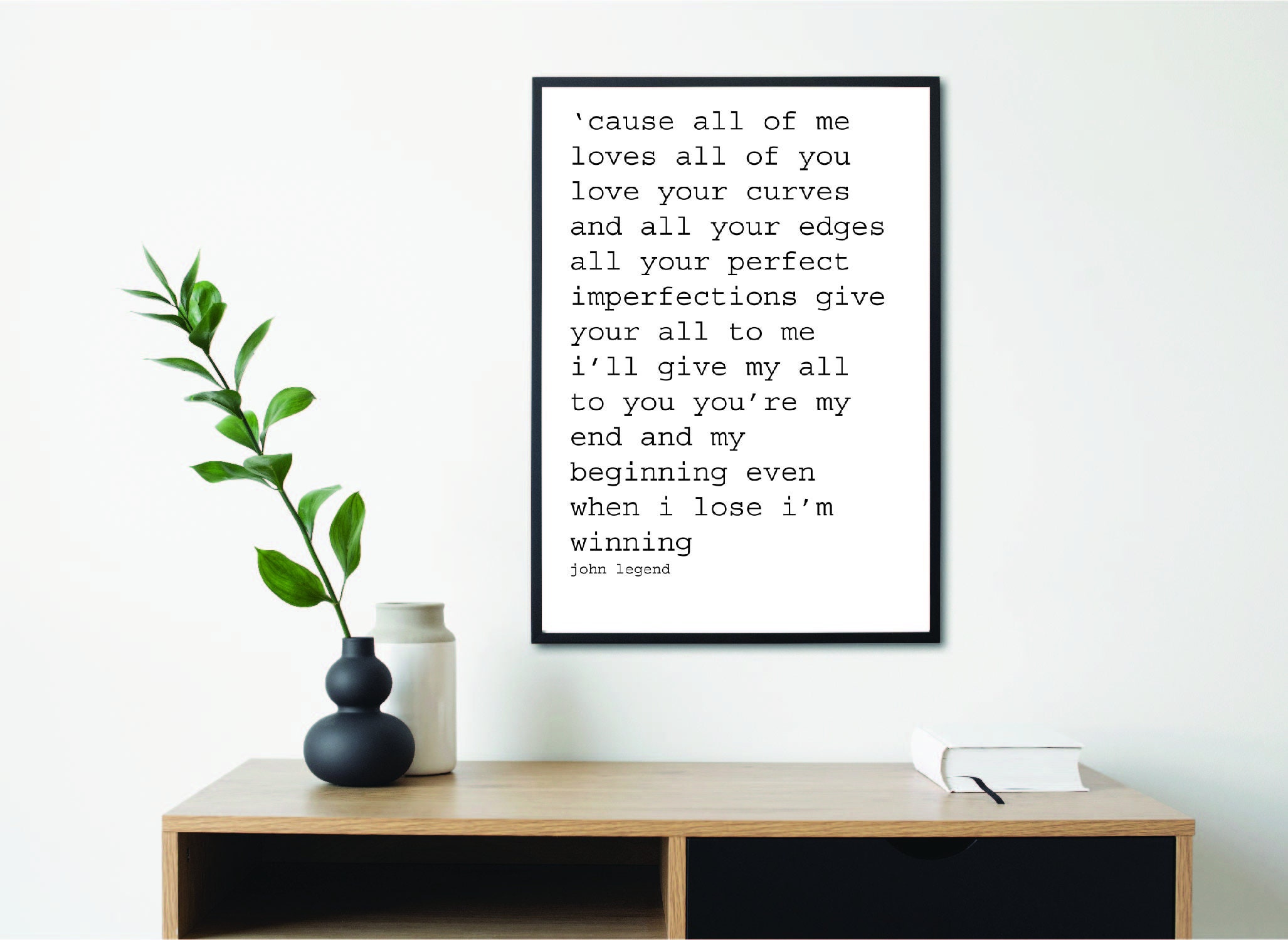 John Legend All Of Me LYRICS print. With your PERSONALISED -  Portugal