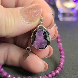 Natura Ruby Pendant and Bracelet with 925 silver setting and chain