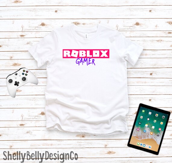 Roblox Pink And Purple Girls Roblox Gamer Roblox Gamer Tshirt Etsy - roblox belly t shirt blue