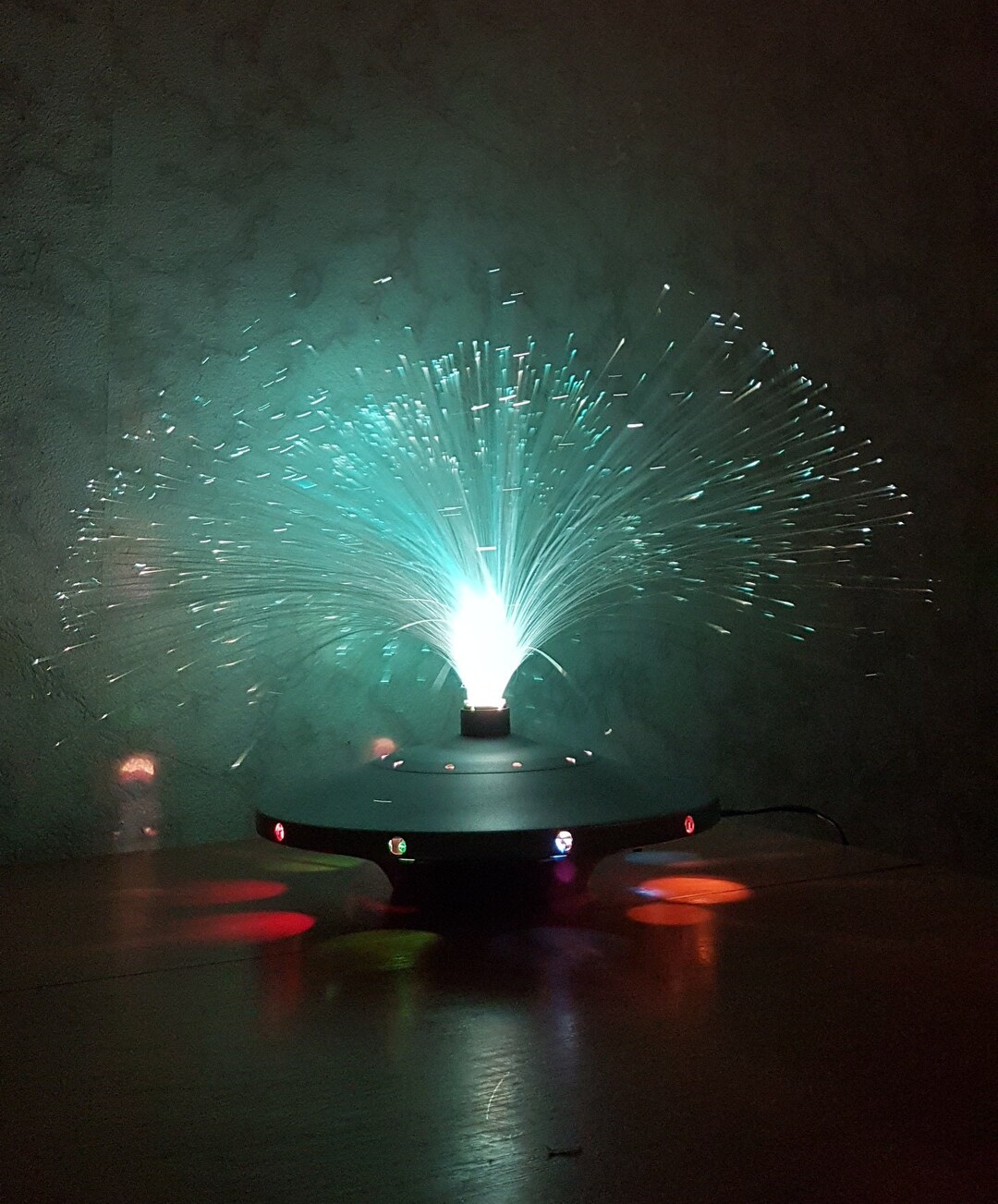 UFO Fiber Optic Lamp Mood Lamp Fiber Optic Light Vintage Etsy